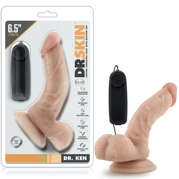 Dr. Skin Dr. Ken 6.5" Vibrating Cock