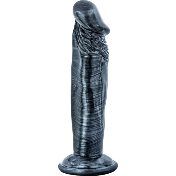 Jet - Ebony - 6 Inch Dildo - Carbon Metallic Black