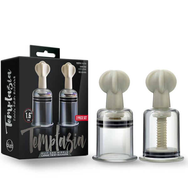 Blush Novelties Temptasia Clit & Nipple Large Twist Suckers - Set of 2 - Extreme Toyz Singapore - https://extremetoyz.com.sg - Sex Toys and Lingerie Online Store - Bondage Gear / Vibrators / Electrosex Toys / Wireless Remote Control Vibes / Sexy Lingerie and Role Play / BDSM / Dungeon Furnitures / Dildos and Strap Ons &nbsp;/ Anal and Prostate Massagers / Anal Douche and Cleaning Aide / Delay Sprays and Gels / Lubricants and more...