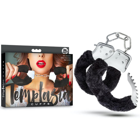 Blush Novelties Temptasia Furry Black Cuffs - Extreme Toyz Singapore - https://extremetoyz.com.sg - Sex Toys and Lingerie Online Store - Bondage Gear / Vibrators / Electrosex Toys / Wireless Remote Control Vibes / Sexy Lingerie and Role Play / BDSM / Dungeon Furnitures / Dildos and Strap Ons &nbsp;/ Anal and Prostate Massagers / Anal Douche and Cleaning Aide / Delay Sprays and Gels / Lubricants and more...