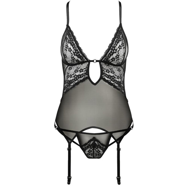 Passion Lingerie Erza Corset with Matching Thong Set (3 Sizes Available) - Extreme Toyz Singapore - https://extremetoyz.com.sg - Sex Toys and Lingerie Online Store