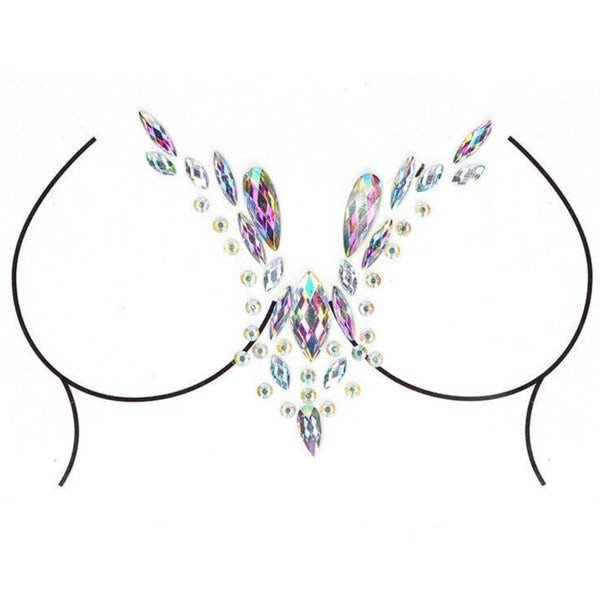 Shots America Le Desir Dazzling Deep-V Cleavage Bling Sticker - Extreme Toyz Singapore - https://extremetoyz.com.sg - Sex Toys and Lingerie Online Store