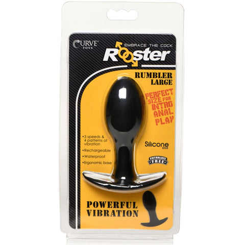 Curve Novelties Rooster Rumbler Vibrating Silicone Butt Plug - Large - Extreme Toyz Singapore - https://extremetoyz.com.sg - Sex Toys and Lingerie Online Store