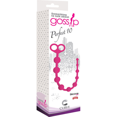 Curve Novelties Gossip Perfect 10 Silicone Anal Beads - Extreme Toyz Singapore - https://extremetoyz.com.sg - Sex Toys and Lingerie Online Store - Bondage Gear / Vibrators / Electrosex Toys / Wireless Remote Control Vibes / Sexy Lingerie and Role Play / BDSM / Dungeon Furnitures / Dildos and Strap Ons  / Anal and Prostate Massagers / Anal Douche and Cleaning Aide / Delay Sprays and Gels / Lubricants and more...