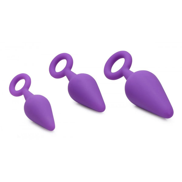 Curve Novelties Rump Ringers 3 Piece Silicone Anal Plug Set (2 Colours Available) - Extreme Toyz Singapore - https://extremetoyz.com.sg - Sex Toys and Lingerie Online Store