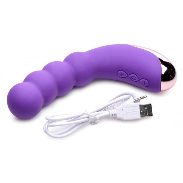 Curve Novelties Gossip Platinum Edition 50X Rechargeable Silicone Beaded Vibrator - Extreme Toyz Singapore - https://extremetoyz.com.sg - Sex Toys and Lingerie Online Store