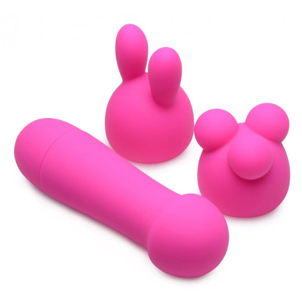 Curve Novelties Gossip Platinum Edition 10X Rechargeable Rocket Mini Wand with 2 Attachments - Extreme Toyz Singapore - https://extremetoyz.com.sg - Sex Toys and Lingerie Online Store