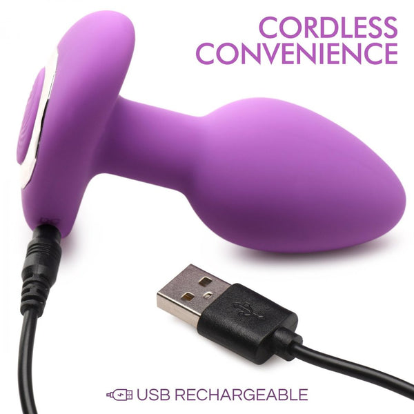 Curve Novelties Pop Rocker 10X Vibrating Rechargeable Silicone Plug with Remote  (2 Colours Available) - Extreme Toyz Singapore - https://extremetoyz.com.sg - Sex Toys and Lingerie Online Store