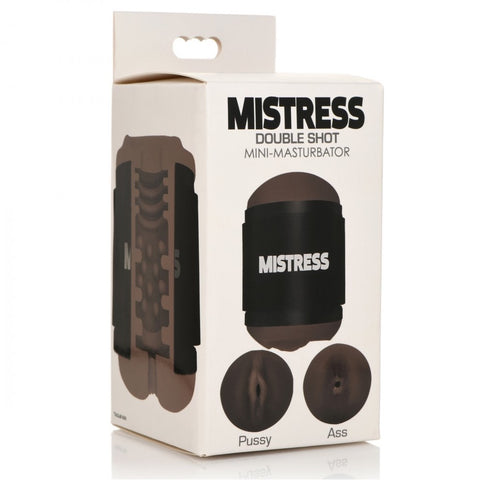Curve Novelties Mistress Double Shot Pussy and Ass Stroker - Dark - Extreme Toyz Singapore - https://extremetoyz.com.sg - Sex Toys and Lingerie Online Store