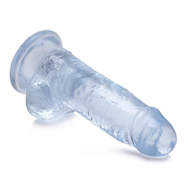 Curve Novelties Jock C-Thru Dildo with Balls - 7" - Extreme Toyz Singapore - https://extremetoyz.com.sg - Sex Toys and Lingerie Online Store