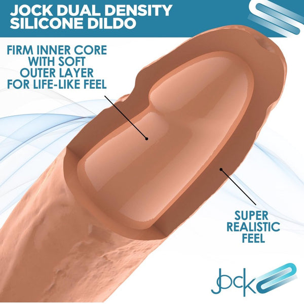 Curve Novelties Jock Ultra Realistic Dual Density Silicone Dildo with Balls - 9" - Extreme Toyz Singapore - https://extremetoyz.com.sg - Sex Toys and Lingerie Online Store