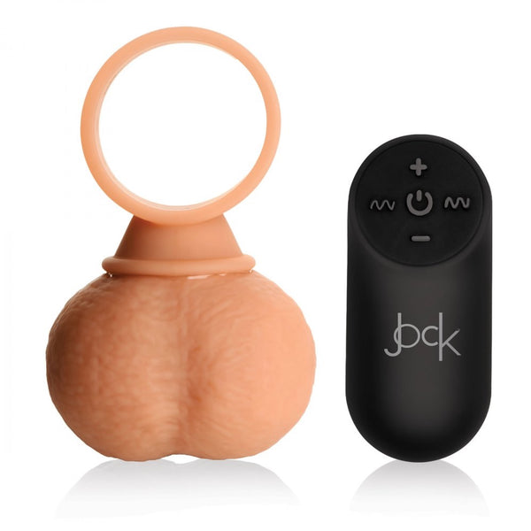Curve Novelties Jock 28X Vibrating Realistic Balls with Remote - 40mm - Extreme Toyz Singapore - https://extremetoyz.com.sg - Sex Toys and Lingerie Online Store