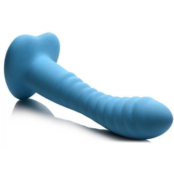 Curve Novelties Simply Sweet 7" Ribbed Silicone Dildo - Extreme Toyz Singapore - https://extremetoyz.com.sg - Sex Toys and Lingerie Online Store