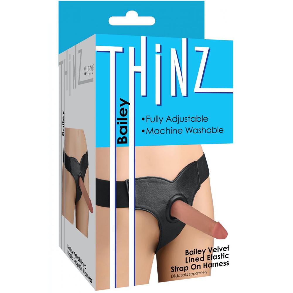 Curve Novelties Bailey Velvet Lined Elastic Strap-on Harness - Extreme Toyz Singapore - https://extremetoyz.com.sg - Sex Toys and Lingerie Online Store
