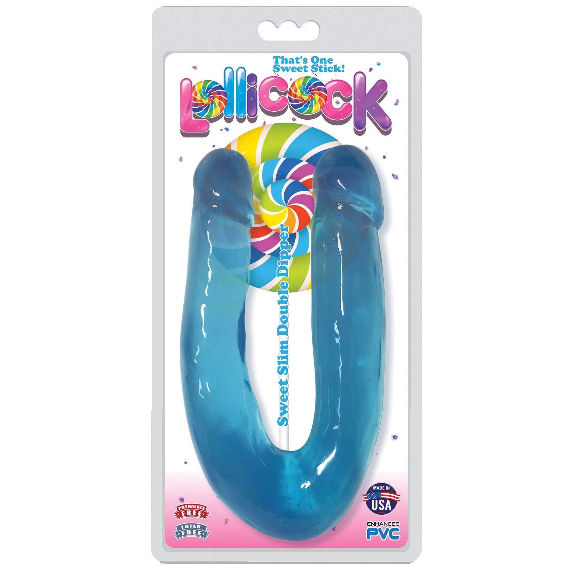 Curve Novelties Lollicock Sweet Slim Double Dipper Dildo (2 Colours Available) - Extreme Toyz Singapore - https://extremetoyz.com.sg - Sex Toys and Lingerie Online Store - Bondage Gear / Vibrators / Electrosex Toys / Wireless Remote Control Vibes / Sexy Lingerie and Role Play / BDSM / Dungeon Furnitures / Dildos and Strap Ons  / Anal and Prostate Massagers / Anal Douche and Cleaning Aide / Delay Sprays and Gels / Lubricants and more...