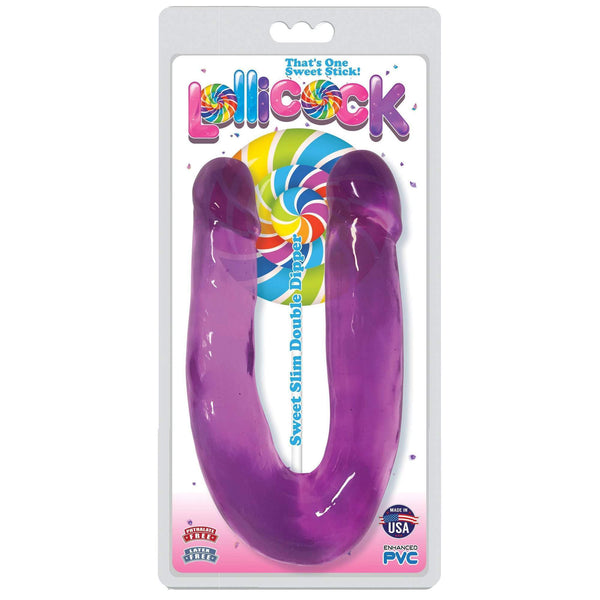 Curve Novelties Lollicock Sweet Slim Double Dipper Dildo (2 Colours Available) - Extreme Toyz Singapore - https://extremetoyz.com.sg - Sex Toys and Lingerie Online Store - Bondage Gear / Vibrators / Electrosex Toys / Wireless Remote Control Vibes / Sexy Lingerie and Role Play / BDSM / Dungeon Furnitures / Dildos and Strap Ons  / Anal and Prostate Massagers / Anal Douche and Cleaning Aide / Delay Sprays and Gels / Lubricants and more...