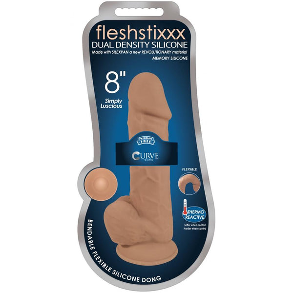 Curve Novelties Fleshstixxx Silexpan 8" Hypoallergenic Dildo - Extreme Toyz Singapore - https://extremetoyz.com.sg - Sex Toys and Lingerie Online Store - Bondage Gear / Vibrators / Electrosex Toys / Wireless Remote Control Vibes / Sexy Lingerie and Role Play / BDSM / Dungeon Furnitures / Dildos and Strap Ons  / Anal and Prostate Massagers / Anal Douche and Cleaning Aide / Delay Sprays and Gels / Lubricants and more...