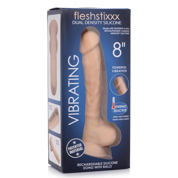 Curve Novelties Fleshstixxx Silexpan 8" Hypoallergenic Vibrating Dildo - Extreme Toyz Singapore - https://extremetoyz.com.sg - Sex Toys and Lingerie Online Store - Bondage Gear / Vibrators / Electrosex Toys / Wireless Remote Control Vibes / Sexy Lingerie and Role Play / BDSM / Dungeon Furnitures / Dildos and Strap Ons  / Anal and Prostate Massagers / Anal Douche and Cleaning Aide / Delay Sprays and Gels / Lubricants and more...