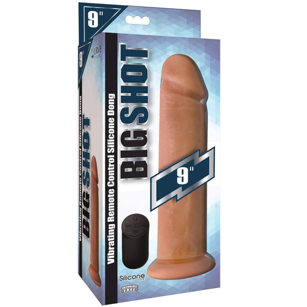 Curve Novelties Big Shot Vibrating Remote Control Silicone Dildo (2 Sizes Available) - Extreme Toyz Singapore - https://extremetoyz.com.sg - Sex Toys and Lingerie Online Store - Bondage Gear / Vibrators / Electrosex Toys / Wireless Remote Control Vibes / Sexy Lingerie and Role Play / BDSM / Dungeon Furnitures / Dildos and Strap Ons  / Anal and Prostate Massagers / Anal Douche and Cleaning Aide / Delay Sprays and Gels / Lubricants and more...