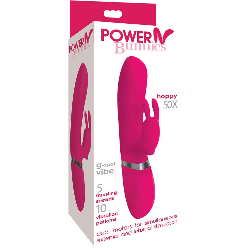 Curve Novelties Power Bunnies Hoppy 50X Rechargeable G-Spot Rabbit Vibrator - Extreme Toyz Singapore - https://extremetoyz.com.sg - Sex Toys and Lingerie Online Store