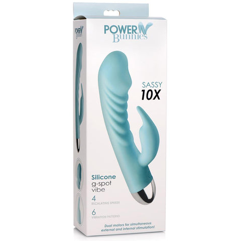 Curve Novelties Power Bunnies Sassy 10X Rechargeable Silicone G-Spot Vibrator -  Extreme Toyz Singapore - https://extremetoyz.com.sg - Sex Toys and Lingerie Online Store