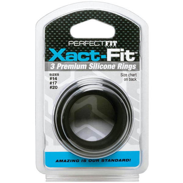 Perfect Fit Xact-Fit 3 Ring Cock Ring Kit - Mixed - Extreme Toyz Singapore - https://extremetoyz.com.sg - Sex Toys and Lingerie Online Store