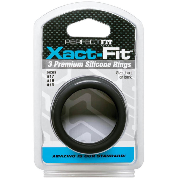 Perfect Fit Xact-Fit 3 Ring Cock Ring Kit - Large - Extreme Toyz Singapore - https://extremetoyz.com.sg - Sex Toys and Lingerie Online Store