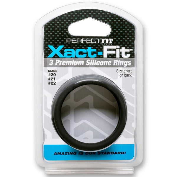 Perfect Fit Xact-Fit 3 Ring Cock Ring Kit - X-Large - Extreme Toyz Singapore - https://extremetoyz.com.sg - Sex Toys and Lingerie Online Store