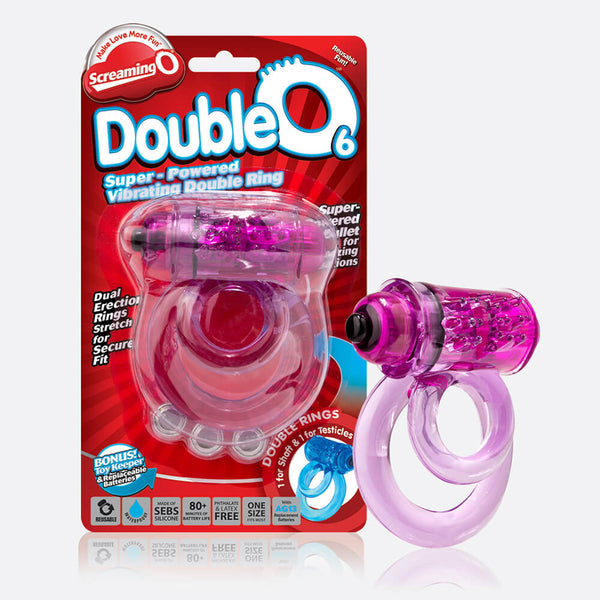 Screaming O DoubleO 6 Super Powered Vibrating Double Ring - Assorted Colours - Extreme Toyz Singapore - https://extremetoyz.com.sg - Sex Toys and Lingerie Online Store - Bondage Gear / Vibrators / Electrosex Toys / Wireless Remote Control Vibes / Sexy Lingerie and Role Play / BDSM / Dungeon Furnitures / Dildos and Strap Ons  / Anal and Prostate Massagers / Anal Douche and Cleaning Aide / Delay Sprays and Gels / Lubricants and more...