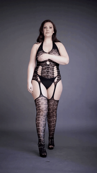 Shots America Le Desir Lace Suspender Bodystocking (Queen Size) - Extreme Toyz Singapore - https://extremetoyz.com.sg - Sex Toys and Lingerie Online Store