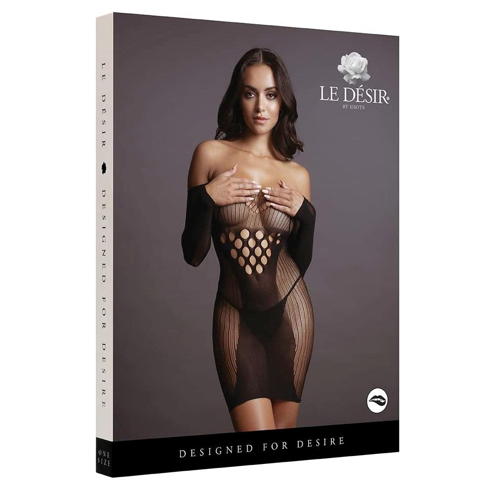 Shots America Le Desir Long Sleeve Mini Dress (O/S) - Extreme Toyz Singapore - https://extremetoyz.com.sg - Sex Toys and Lingerie Online Store