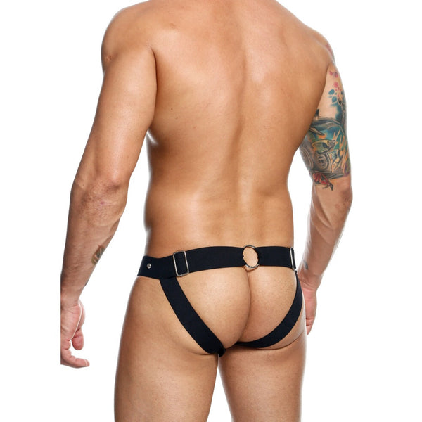 MALEBASICS DNGEON Peekaboo Jockstrap (O/S) - Extreme Toyz Singapore - https://extremetoyz.com.sg - Sex Toys and Lingerie Online Store