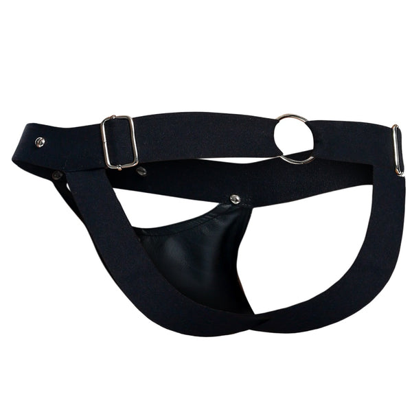 MALEBASICS DNGEON Peekaboo Jockstrap (O/S) - Extreme Toyz Singapore - https://extremetoyz.com.sg - Sex Toys and Lingerie Online Store