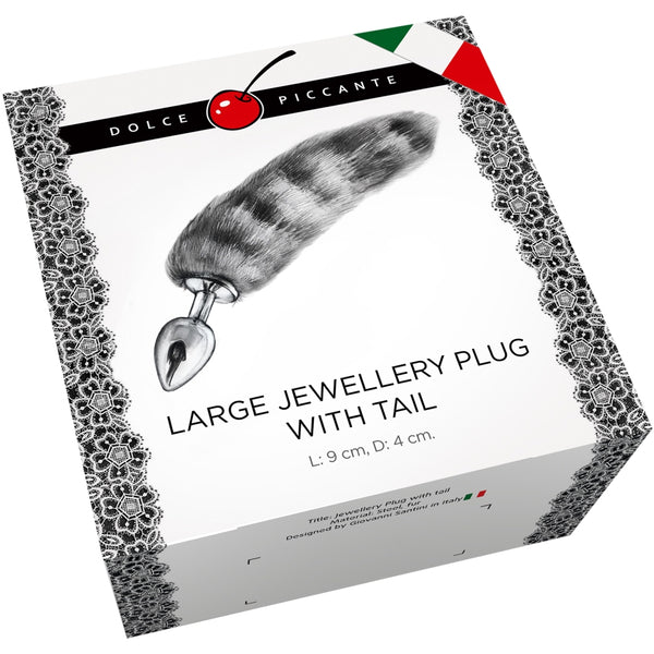 Dolce Piccante Jewellery Striped Tail - L - Extreme Toyz Singapore - https://extremetoyz.com.sg - Sex Toys and Lingerie Online Store