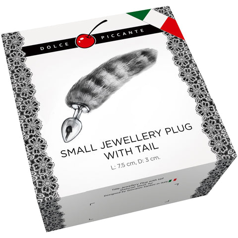 Dolce Piccante - Jewellery Striped Tail Anal Plug - S - Extreme Toyz Singapore - https://extremetoyz.com.sg - Sex Toys and Lingerie Online Store