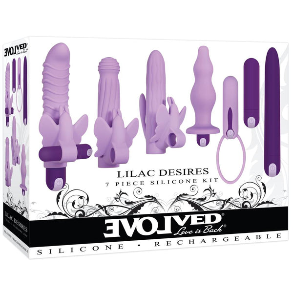 Evolved Novelties Lilac Desires 7 Piece Rechargeable Vibrator Kit - Extreme Toyz Singapore - https://extremetoyz.com.sg - Sex Toys and Lingerie Online Store
