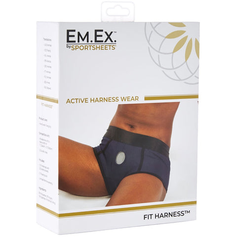 Sportsheets Em.Ex. Fit Active Harness Wear - Navy (7 Sizes Available) - Extreme Toyz Singapore - https://extremetoyz.com.sg - Sex Toys and Lingerie Online Store