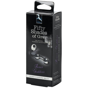 Fifty Shades of Grey Collection: Inner Goddess Silver Pleasure Balls - Extreme Toyz Singapore - https://extremetoyz.com.sg - Sex Toys and Lingerie Online Store