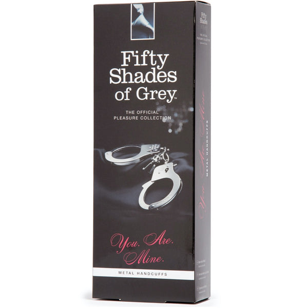 Fifty Shades of Grey Collection: You. Are. Mine. Metal Handcuffs - Extreme Toyz Singapore - https://extremetoyz.com.sg - Sex Toys and Lingerie Online Store