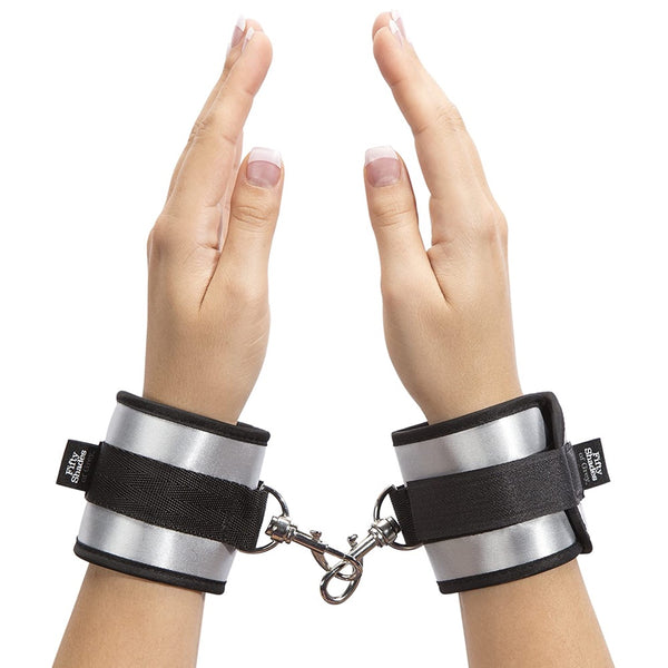 Fifty Shades of Grey Collection: Totally His Soft Handcuffs - Extreme Toyz Singapore - https://extremetoyz.com.sg - Sex Toys and Lingerie Online Store\