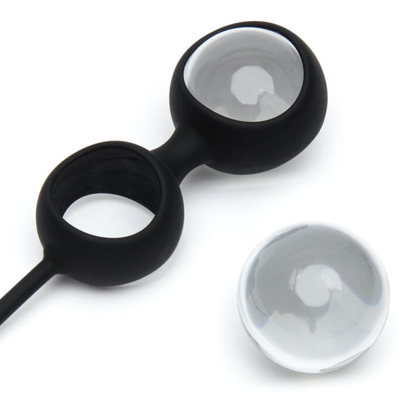 Fifty Shades of Grey Inner Goddess Collection: Glass Pleasure Balls 77g - Extreme Toyz Singapore - https://extremetoyz.com.sg - Sex Toys and Lingerie Online Store