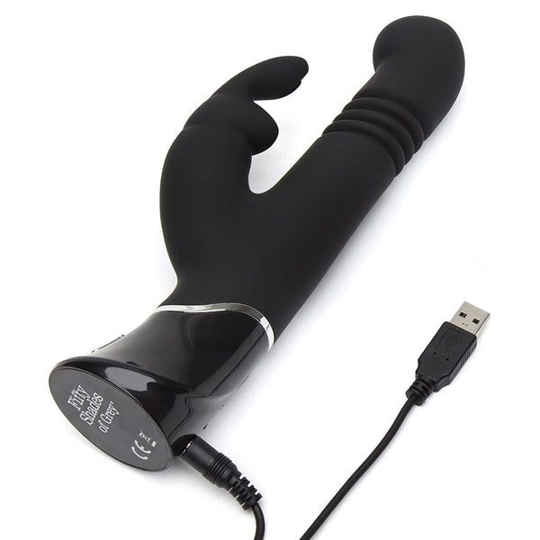 Fifty Shades of Grey Greedy Girl Collection: Thrusting G-Spot Rabbit Vibrator - Extreme Toyz Singapore - https://extremetoyz.com.sg - Sex Toys and Lingerie Online Store