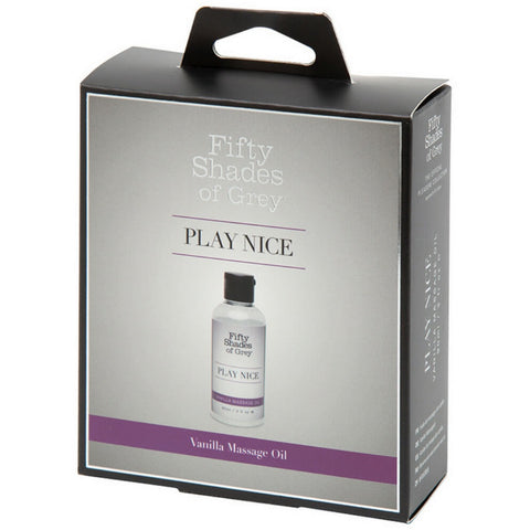Fifty Shades of Grey Play Nice Collection: Vanilla Massage Oil 90ml - Extreme Toyz Singapore - https://extremetoyz.com.sg - Sex Toys and Lingerie Online Store