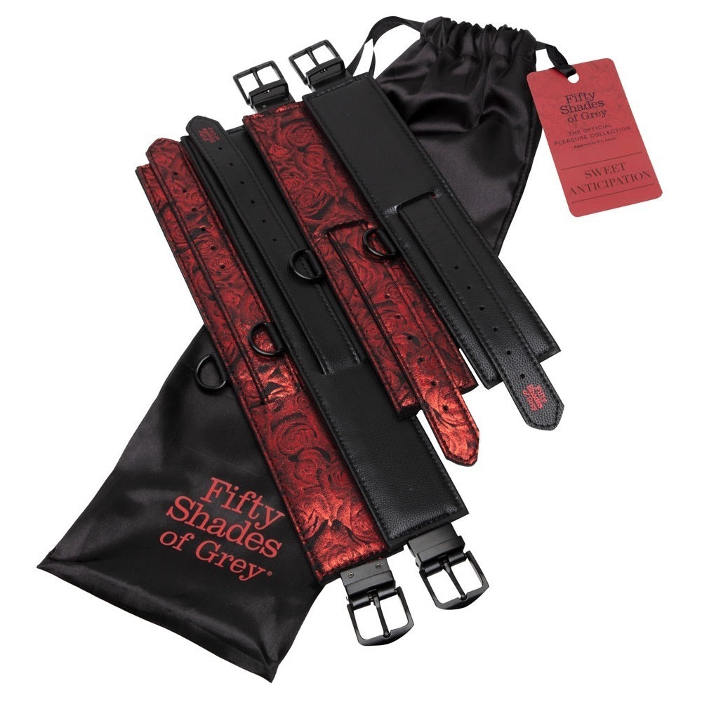 Fifty Shades of Grey Sweet Anticipation Collection: Reversible Under Mattress Restraint Set - Extreme Toyz Singapore - https://extremetoyz.com.sg - Sex Toys and Lingerie Online Store