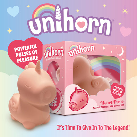 Unihorn Heart Throb Pulsating Rechargeable Vibe - Extreme Toyz Singapore - https://extremetoyz.com.sg - Sex Toys and Lingerie Online Store