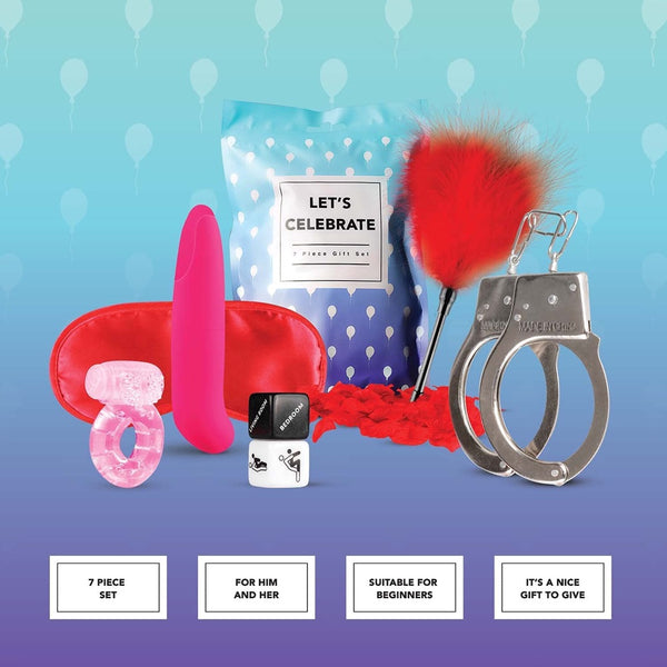 LoveBoxxx Let's Celebrate 7 Piece Gift Set - Extreme Toyz Singapore - https://extremetoyz.com.sg - Sex Toys and Lingerie Online Store