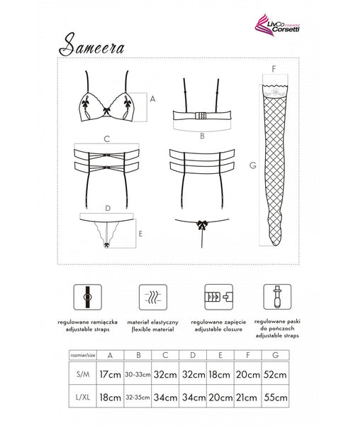5 Piece Sameera Open Crotch & Panty Set
