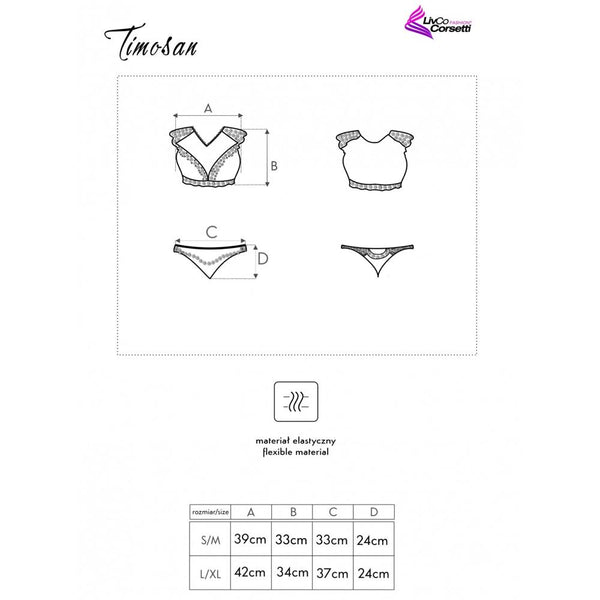 LivCo Corsetti Lingerie Timosan Bralett And Thong (2 Sizes Available) - Extreme Toyz Singapore - https://extremetoyz.com.sg - Sex Toys and Lingerie Online Store