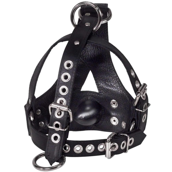 Strict Leather Bishop Head Harness with Removable Gag