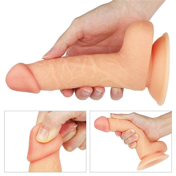 LoveToy 7" The Ultra Soft Dude Realistic Dildo -  Extreme Toyz Singapore - https://extremetoyz.com.sg - Sex Toys and Lingerie Online Store